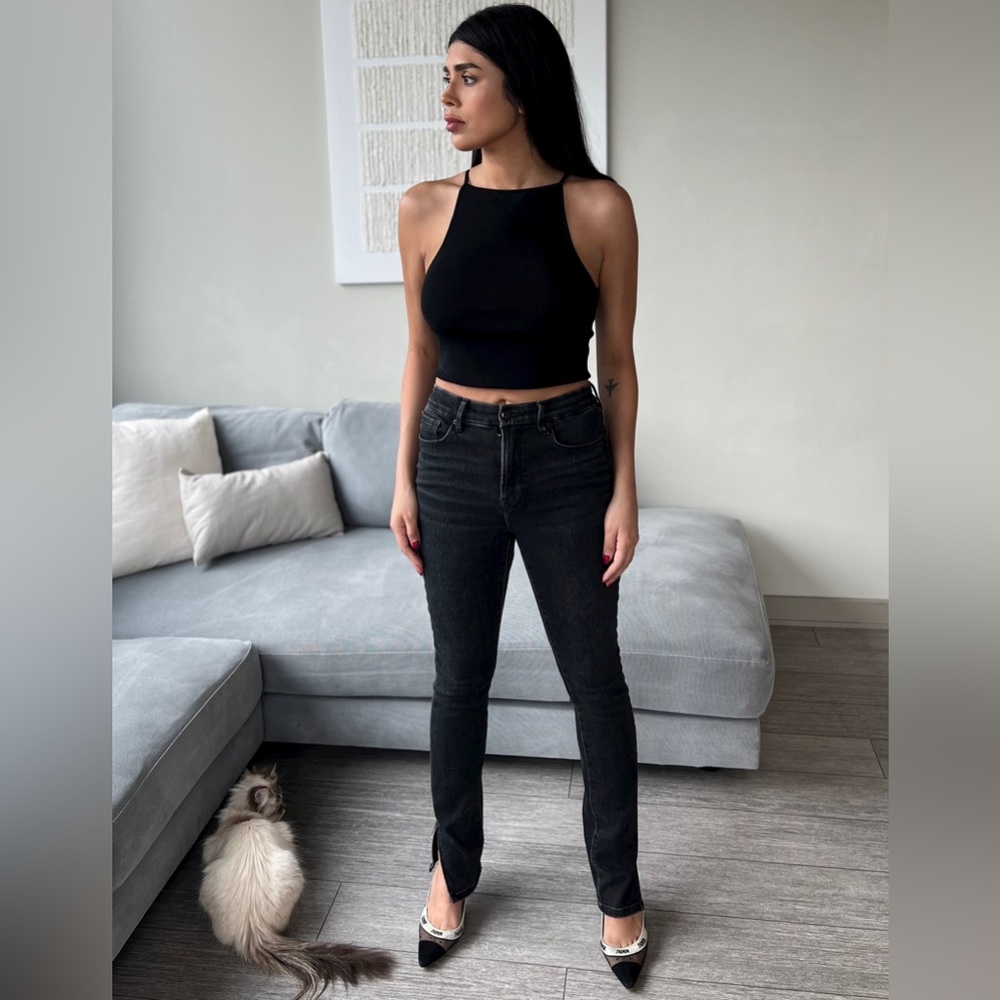 Good American Good Legs Side Slit High Waist